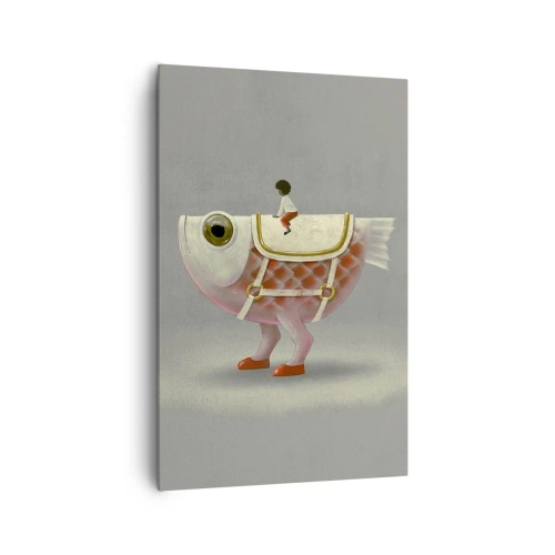 Vászonkép - A halas lovas - 80x120 cm