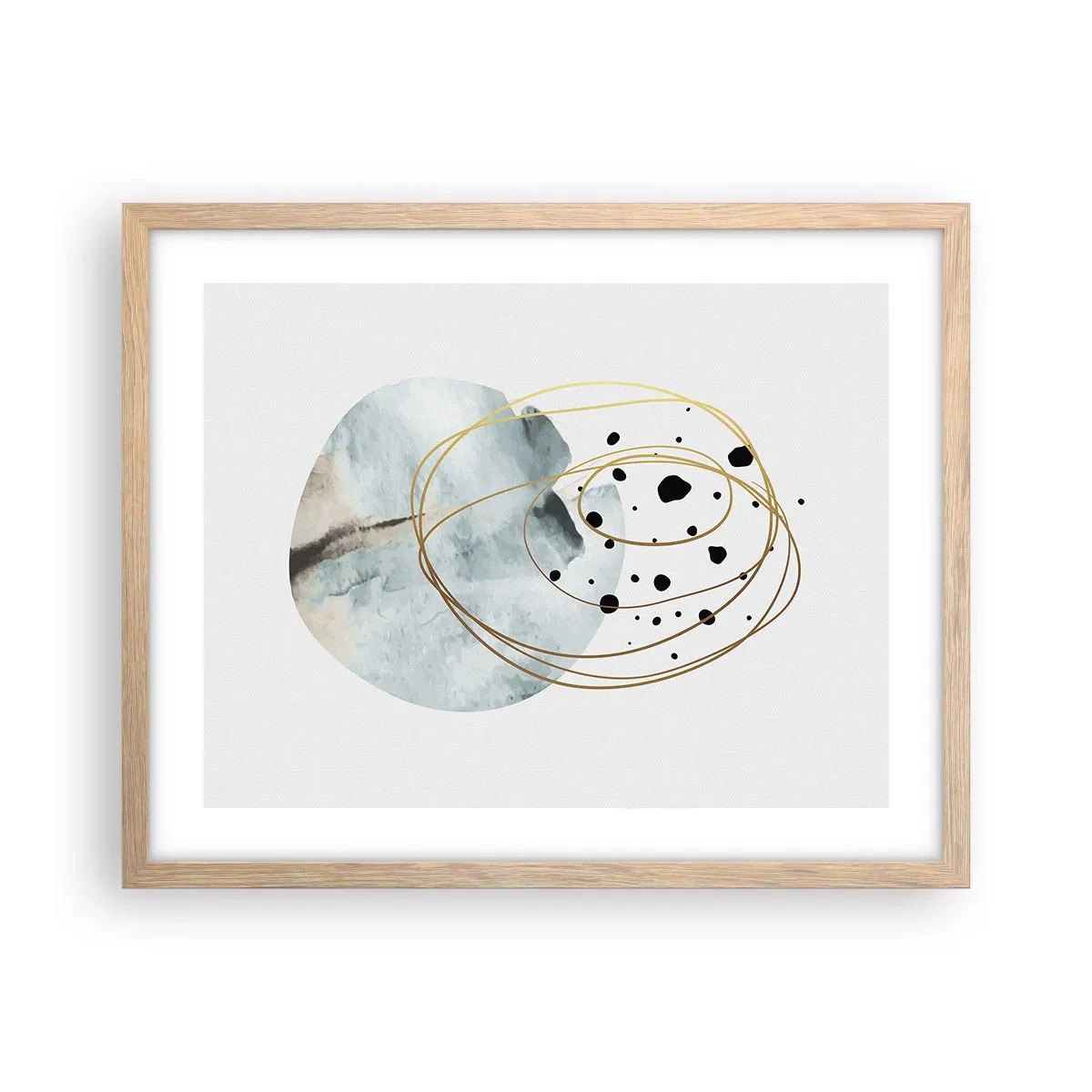 Poszter világos tölgy keretben - Az ölelő térben - 50x40 cm