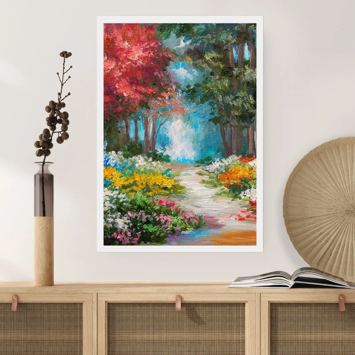 Poszter - Erdei kert, virágos erdő - 50x70 cm