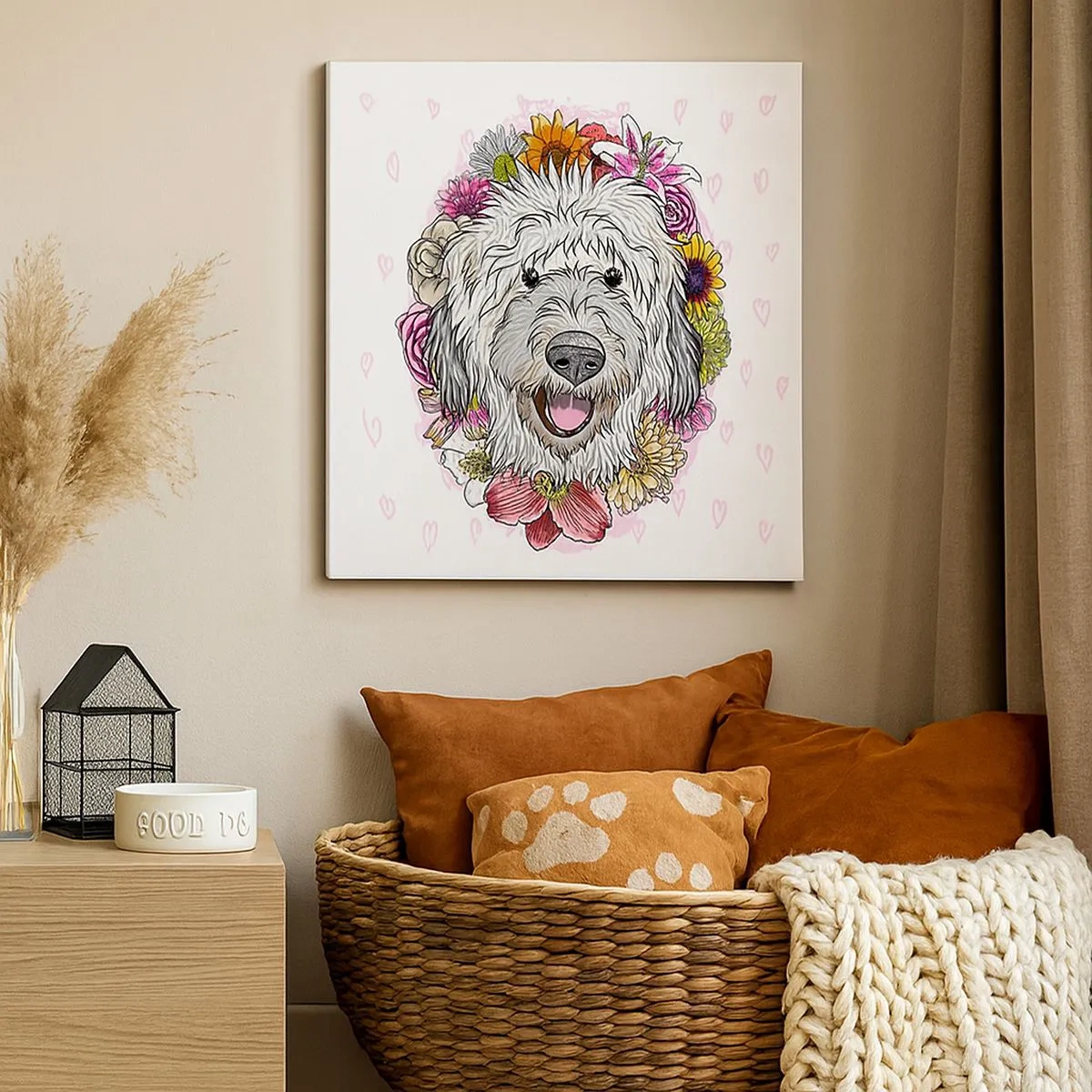 Vászonkép - Kölyökkutya öröm - 30x30 cm