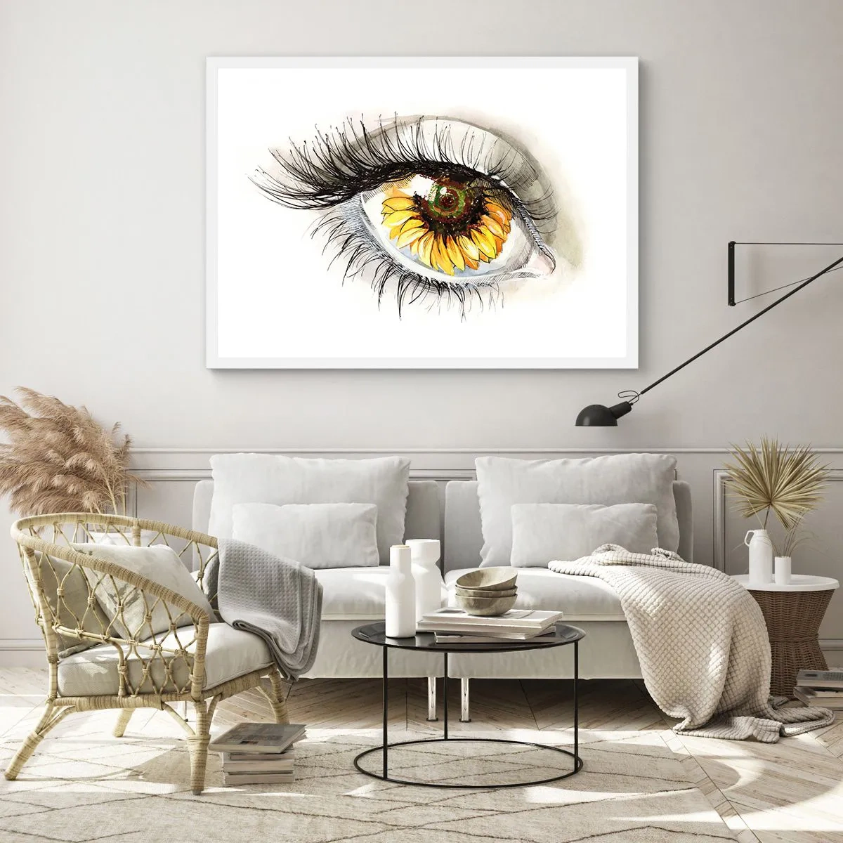 Poszter fekete keretben - Tekintet forró mint a nyár - 91x61 cm