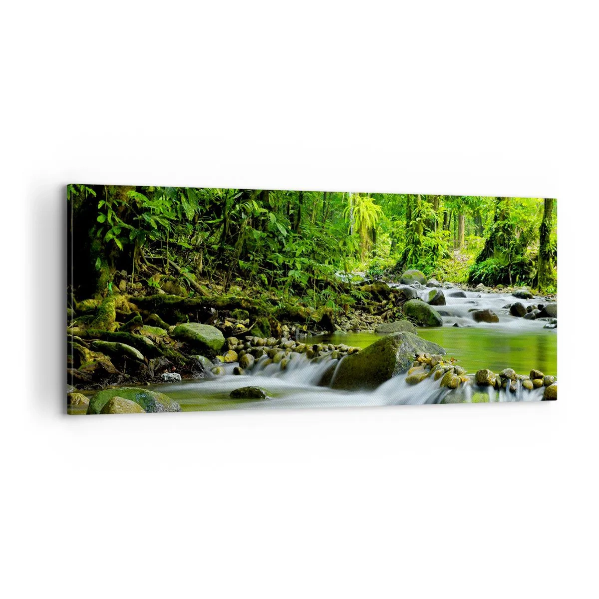 Vászonkép - Úszni a zöld tengerében - 100x40 cm