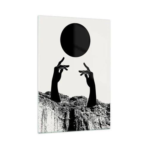 Üveg kép - Szürreális kompozíció: a nap és a többi - 70x100 cm