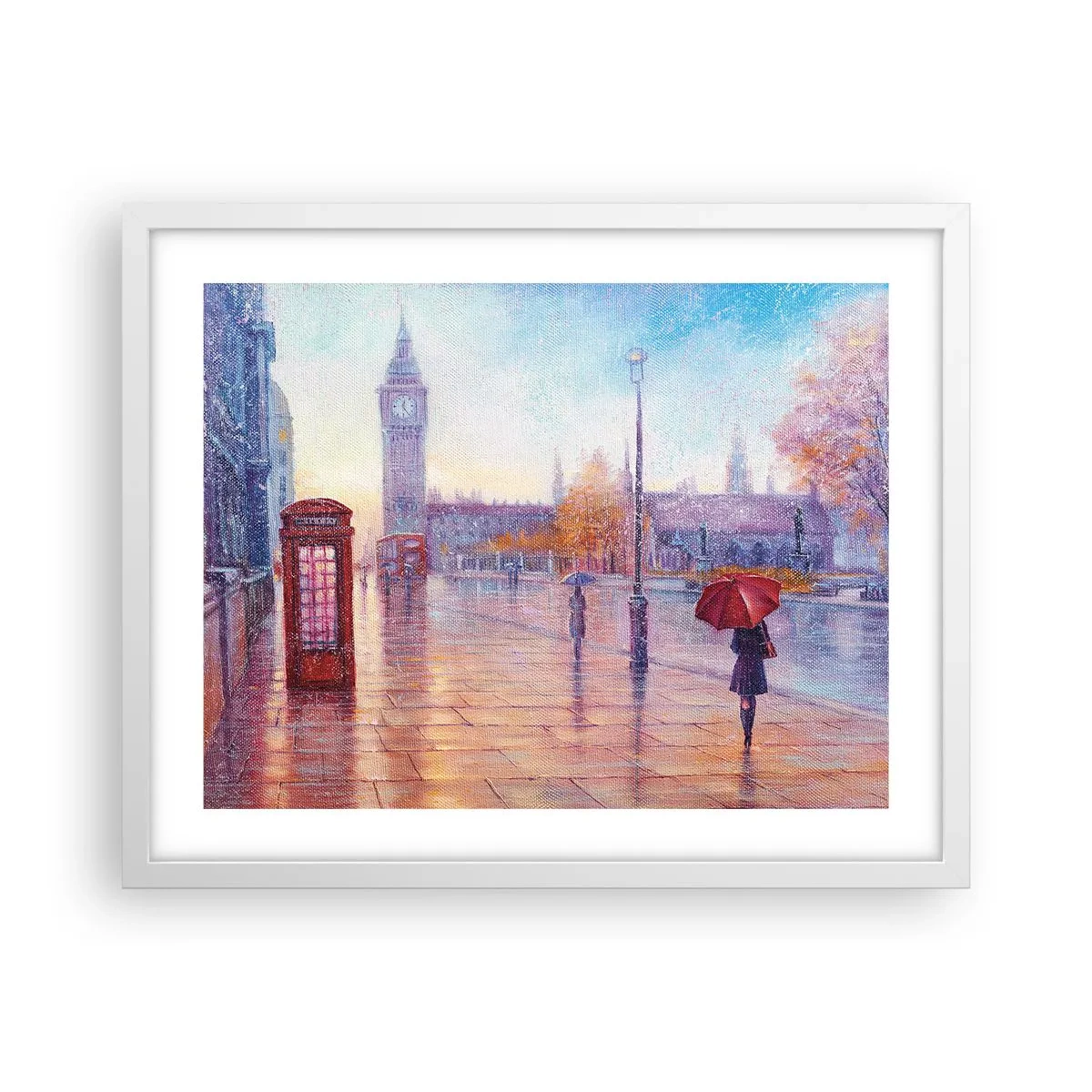 Poszter fekete keretben - Őszi nap Londonban - 50x40 cm