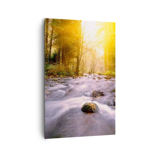 Vászonkép - Malachit ezüst és arany keretben - 80x120 cm