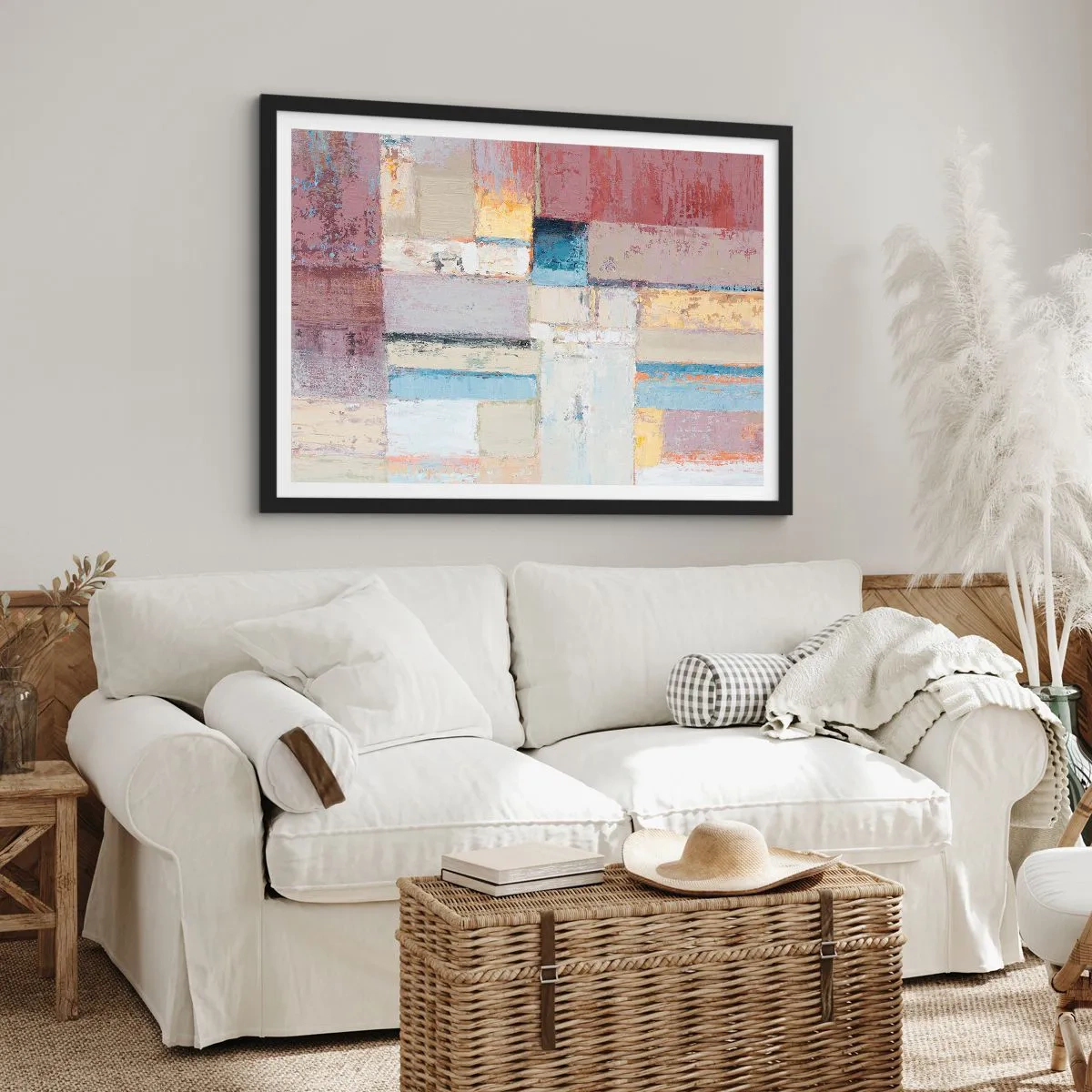 Poszter fehér keretben - A geometria nyugalma - 100x70 cm