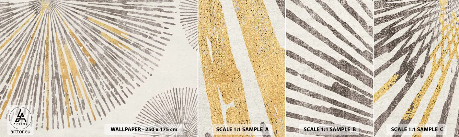 Fotótapéta Minta Standard Eco - A sugár szépsége - Minimalizmus, Fényes, Vonalak - 100x30 cm