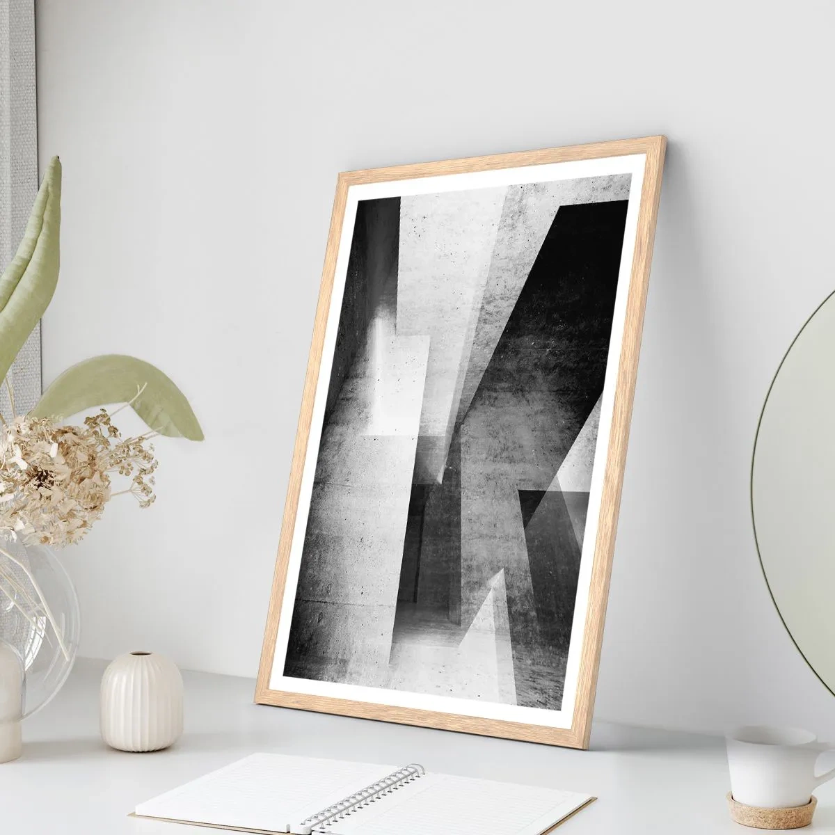 Poszter világos tölgy keretben - A tér szerkezete - 70x100 cm