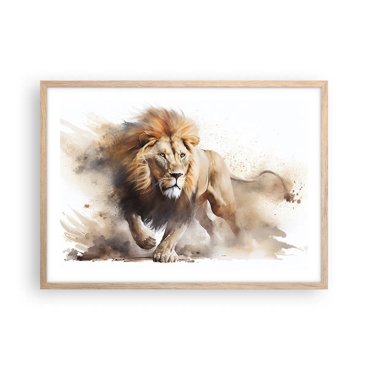 Poszter világos tölgy keretben - A király elindult - 70x50 cm