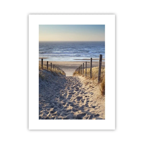 Poszter - A tenger hangja, a madarak éneke, egy vad tengerpart a fű között... - 30x40 cm