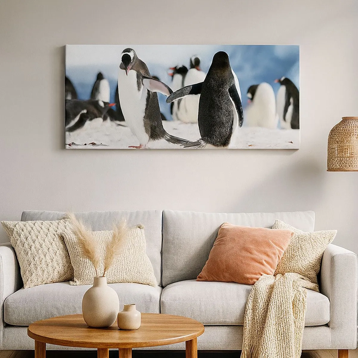 Vászonkép - Tánc a havon - 100x40 cm