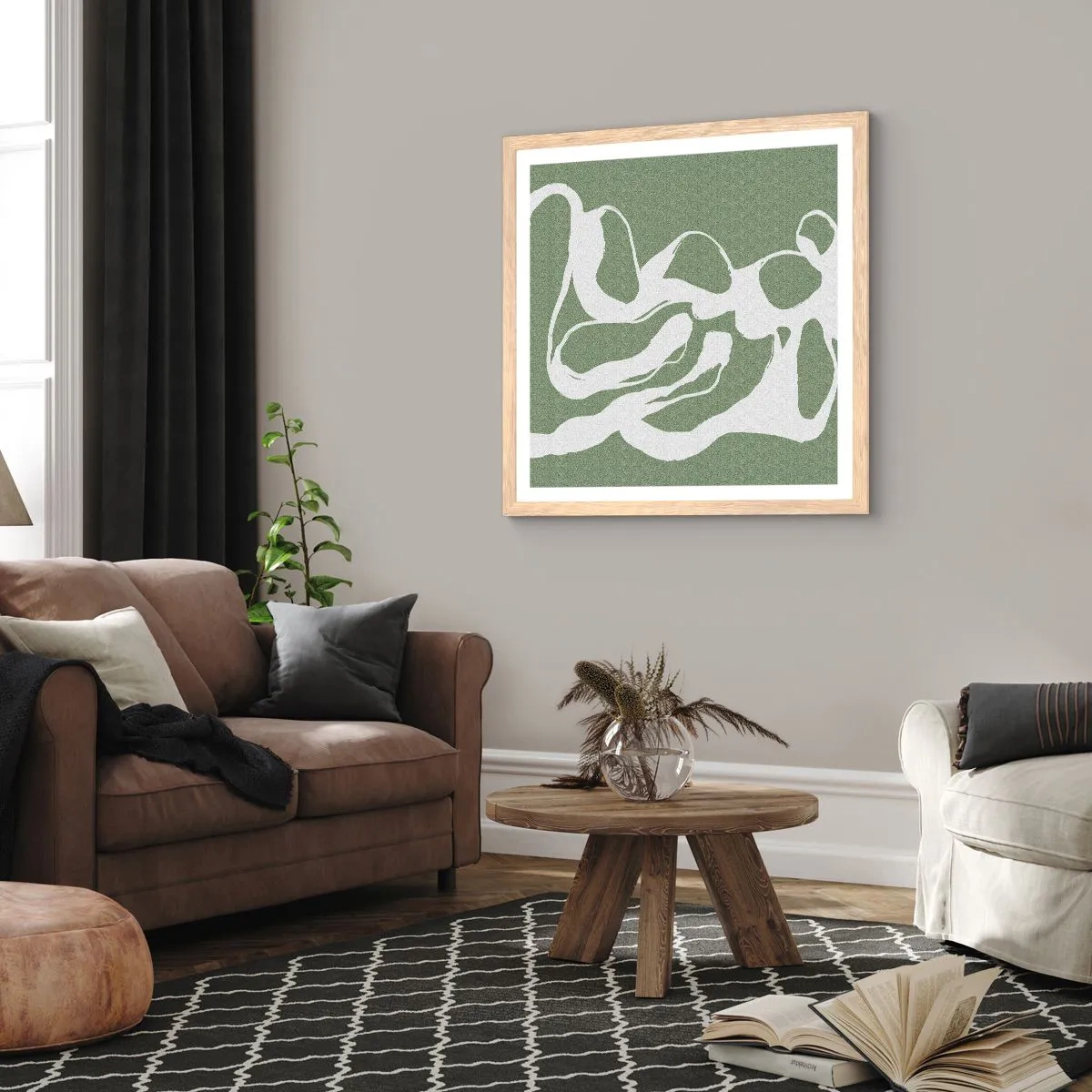 Poszter világos tölgy keretben - A tér hívása - 50x50 cm