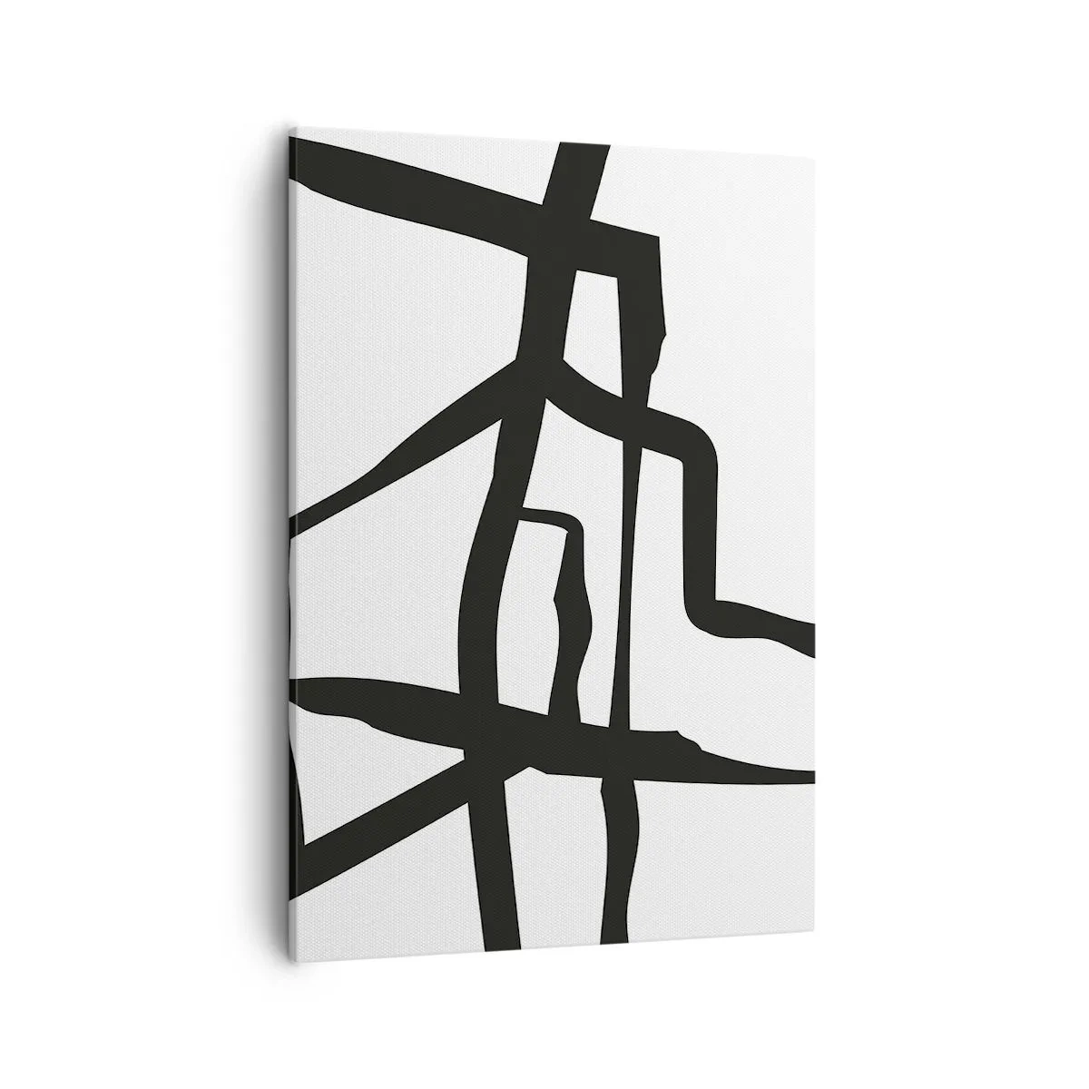 Vászonkép - Fekete-fehér konstrukció - 50x70 cm