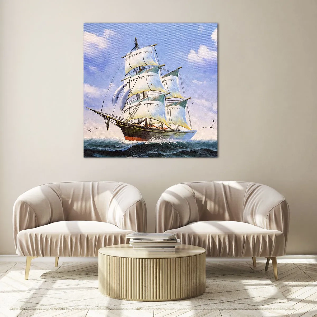 Üveg kép - Büszkén a széllel - 70x70 cm