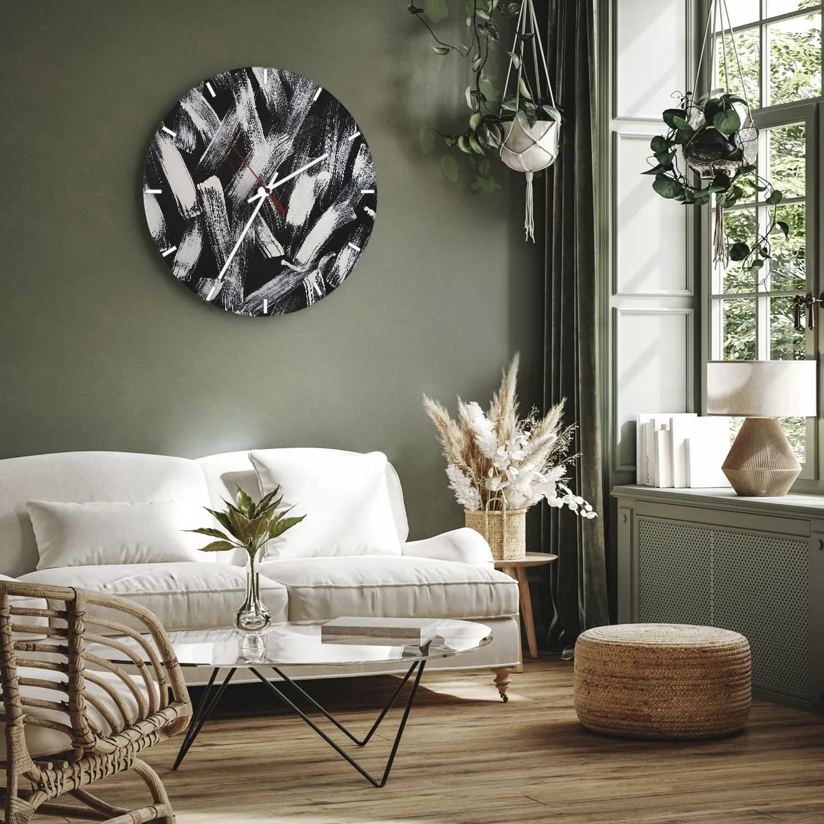 Falióra, Óra - Absztrakció az ipari szellemben - 30x30 cm