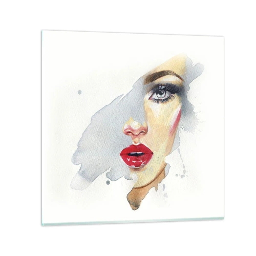 Üveg kép - Egy vízcsepp tükörkép - 70x70 cm