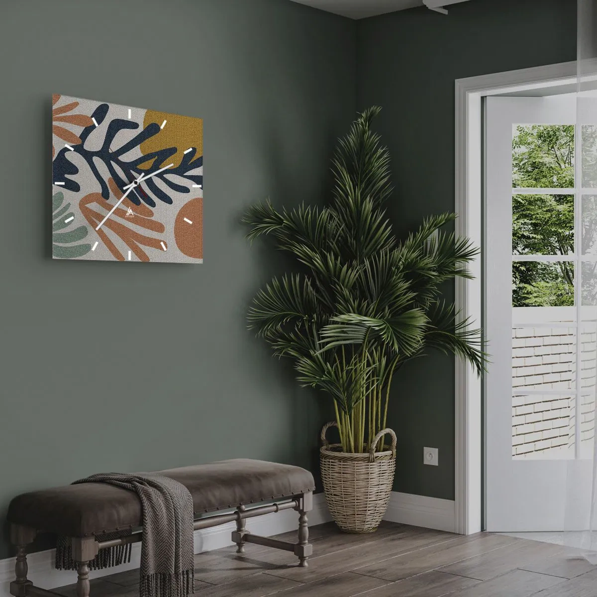 Falióra, Óra - Koralltengerek - 30x30 cm