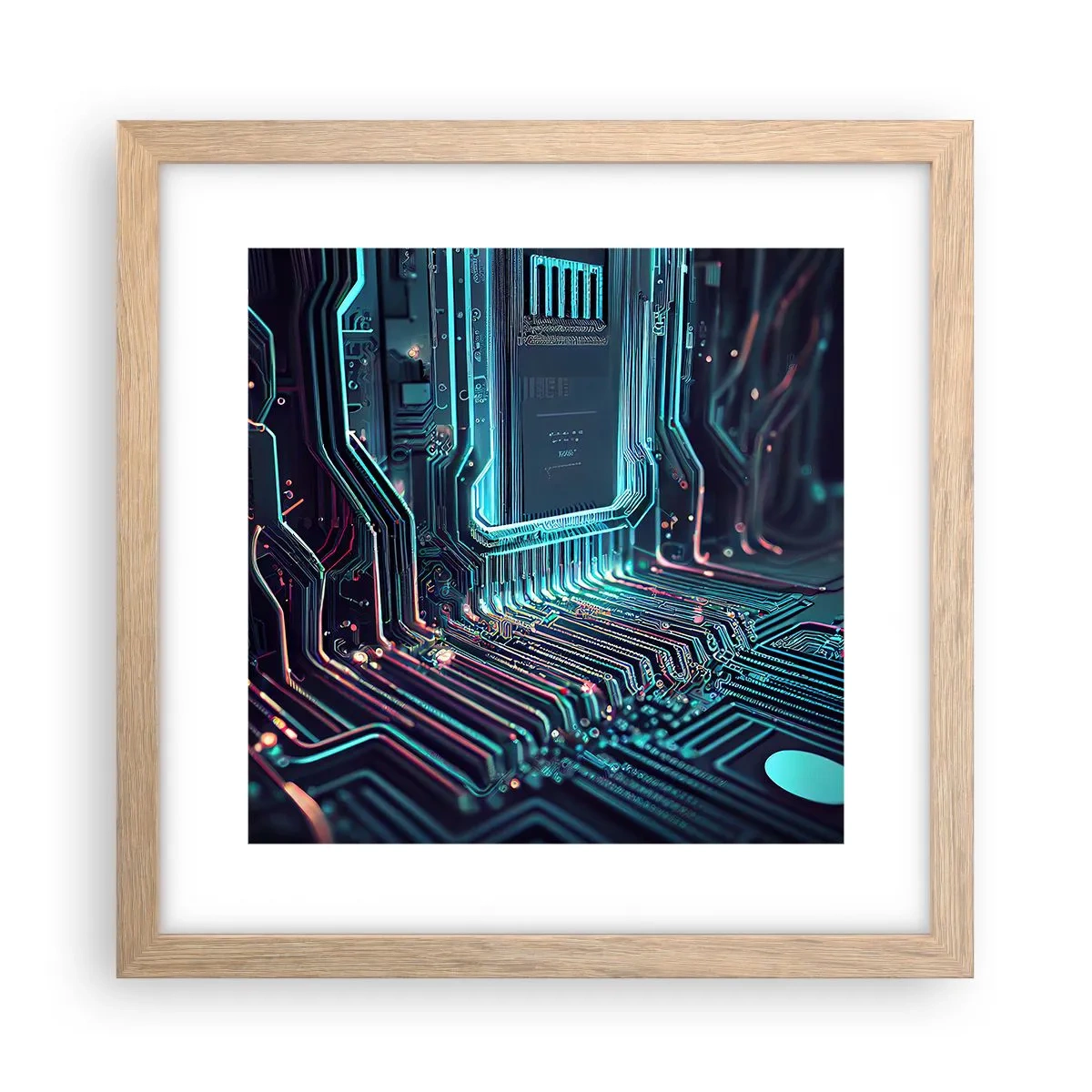 Poszter világos tölgy keretben - Úgy gondolom... - 30x30 cm