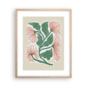 Poszter világos tölgy keretben - Népi és modern - 40x50 cm