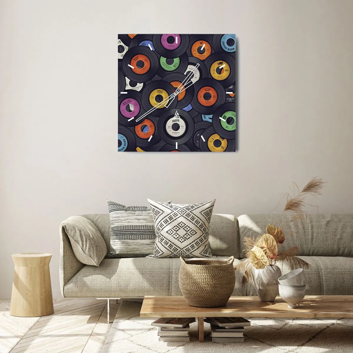 Falióra, Óra - A klasszika színei - 30x30 cm