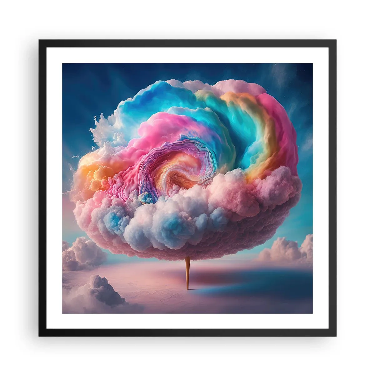 Poszter fehér keretben - Álom egy vidámparkról - 60x60 cm