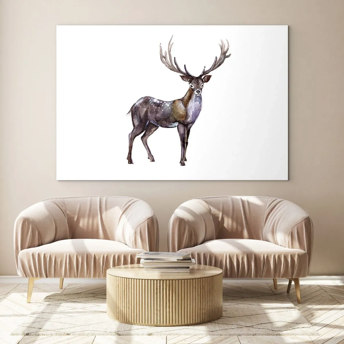 Üveg kép - Az északi erdő királya - 120x80 cm
