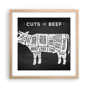 Poszter világos tölgy keretben - Mészáros ábécéskönyve - 40x40 cm