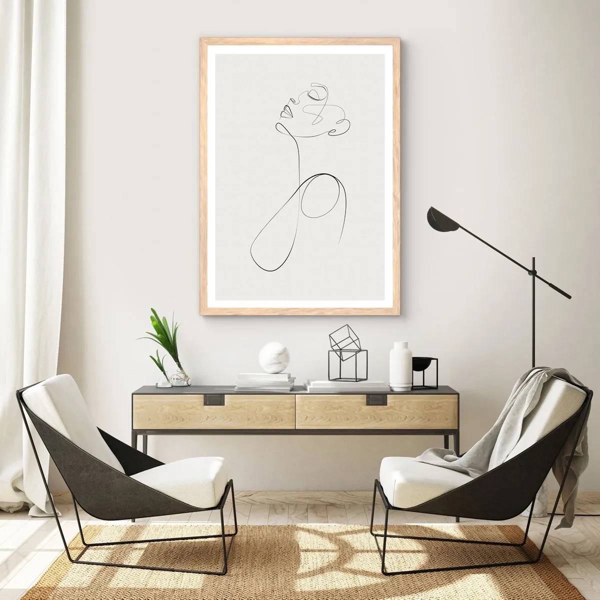 Poszter világos tölgy keretben - Álmokban hurkolt - 40x50 cm