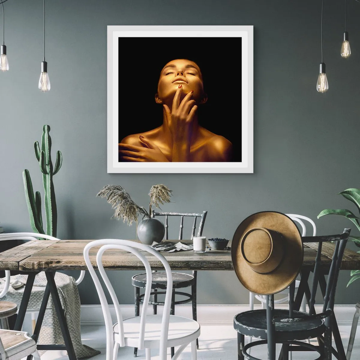 Poszter fekete keretben - Mint az arany selyem - 60x60 cm