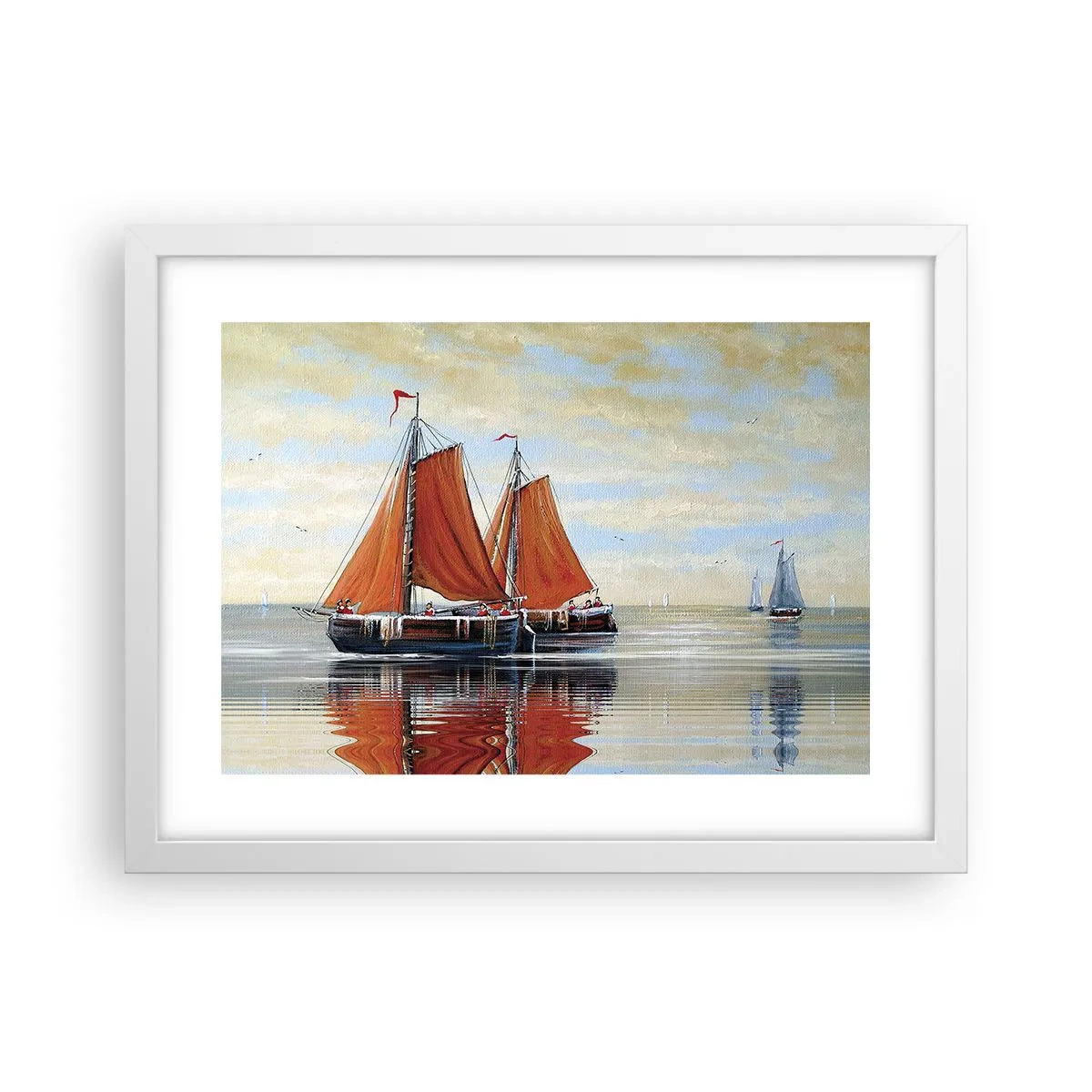 Poszter fekete keretben - Hé, vitorla, tengerész… - 40x30 cm