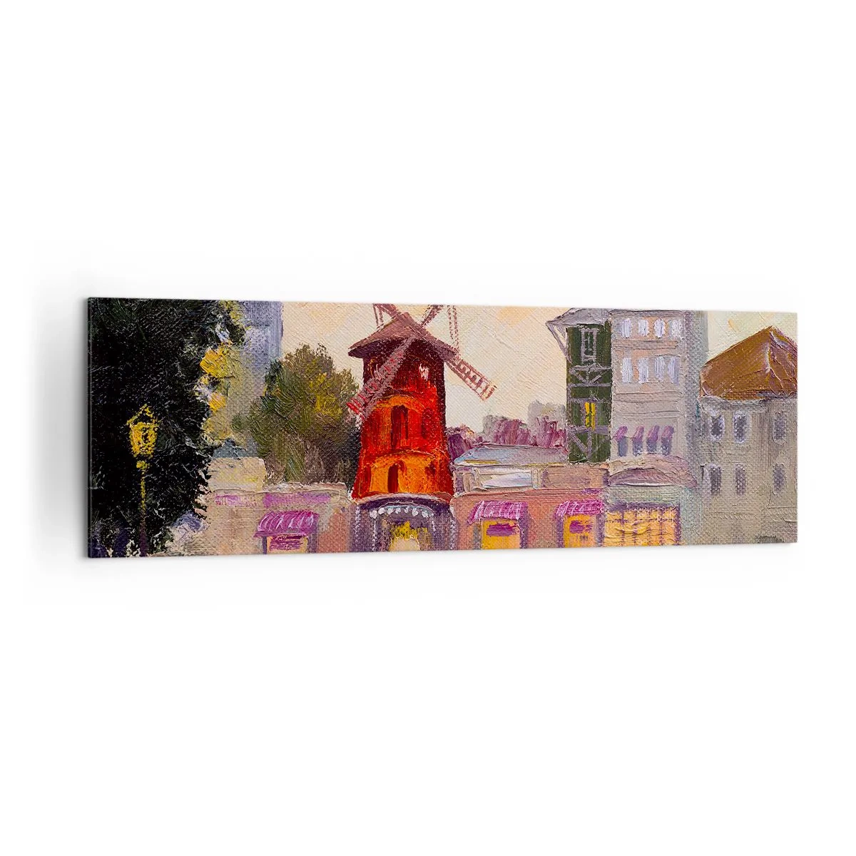 Vászonkép - Párizsi ikonok - Moulin Rouge - 160x50 cm