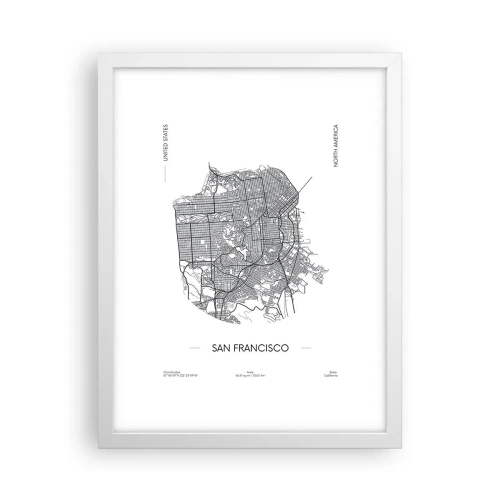 Poszter fekete keretben - San Francisco anatómiája - 30x40 cm