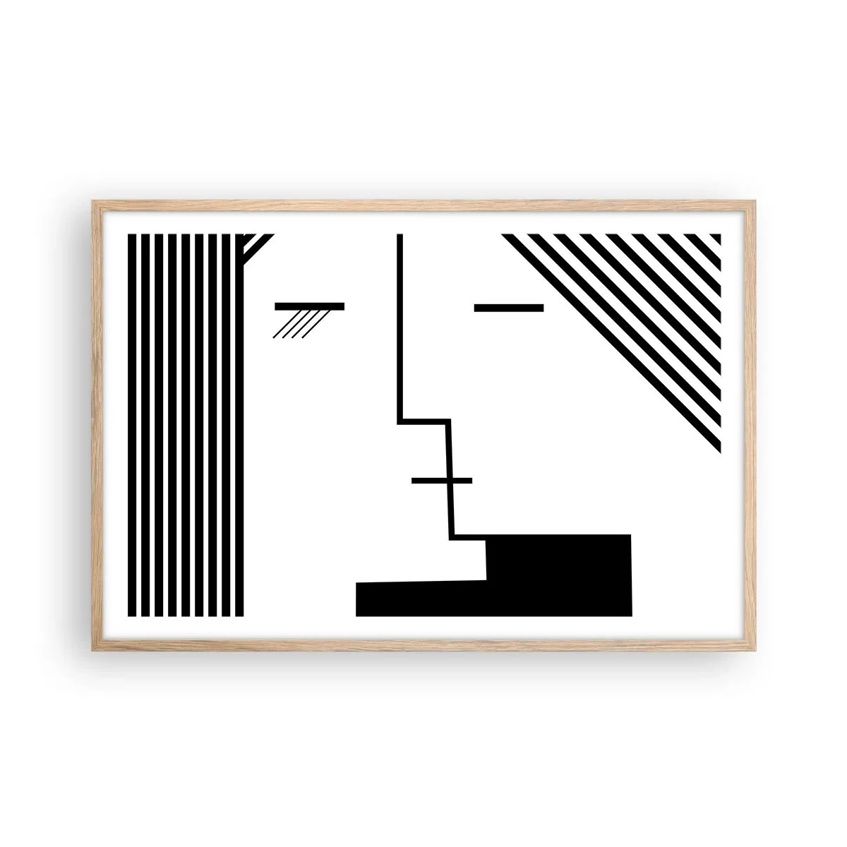 Poszter világos tölgy keretben - Egyszerűen egy csók - 91x61 cm