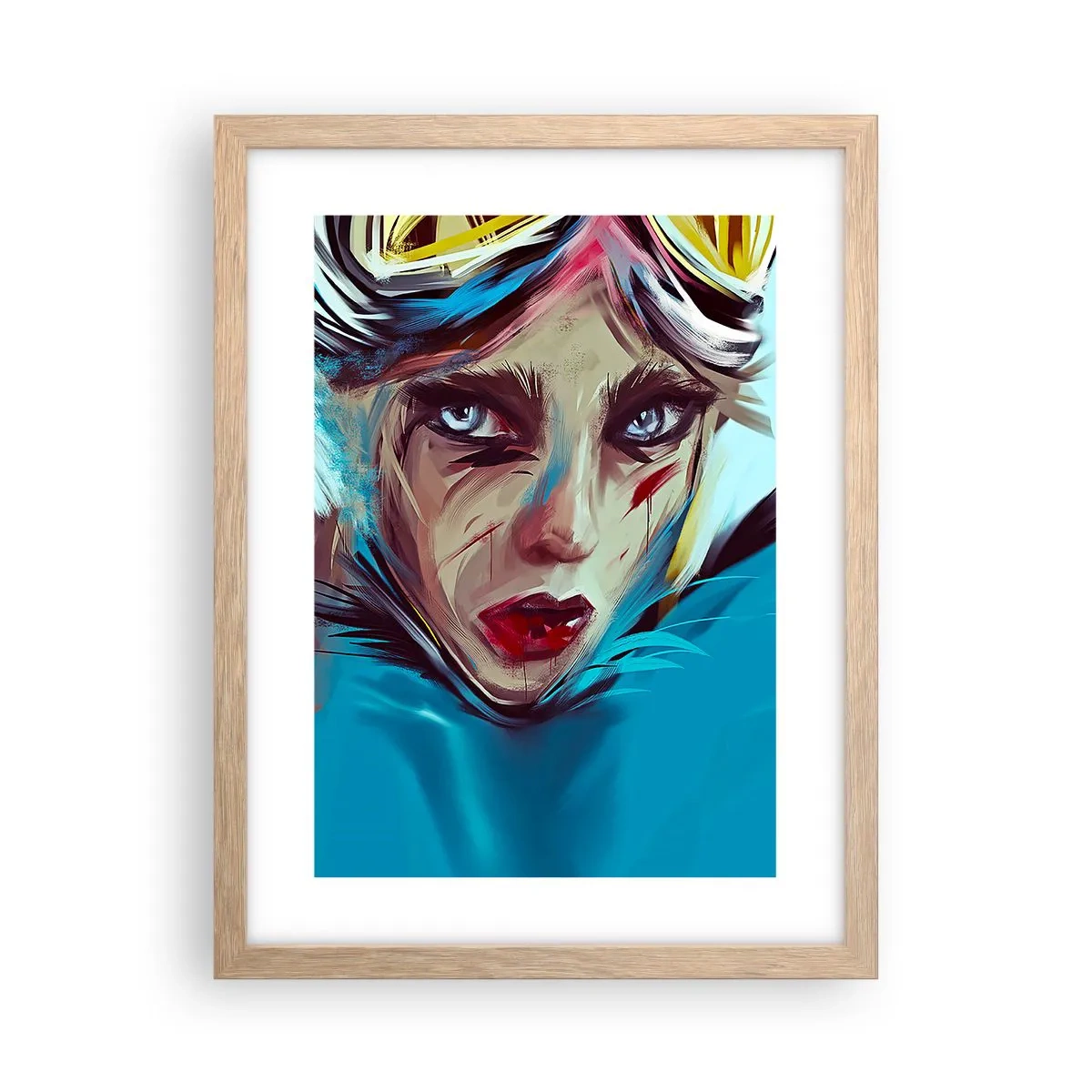 Poszter világos tölgy keretben - Utcai harcos - 30x40 cm