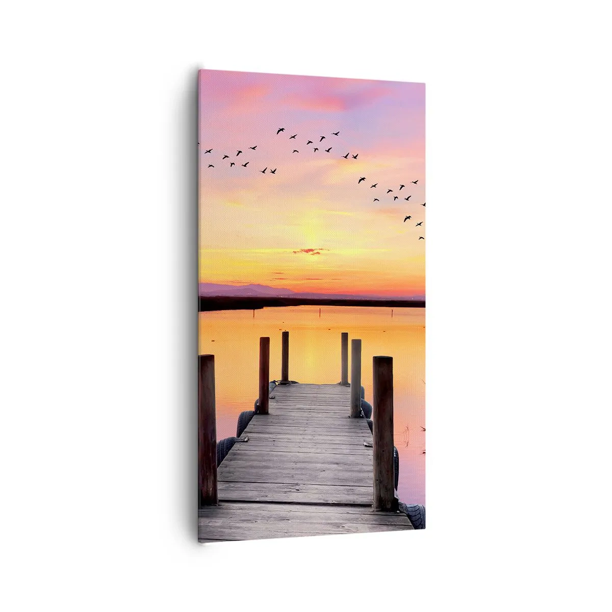 Vászonkép - Ibolyás néma hajnal - 65x120 cm