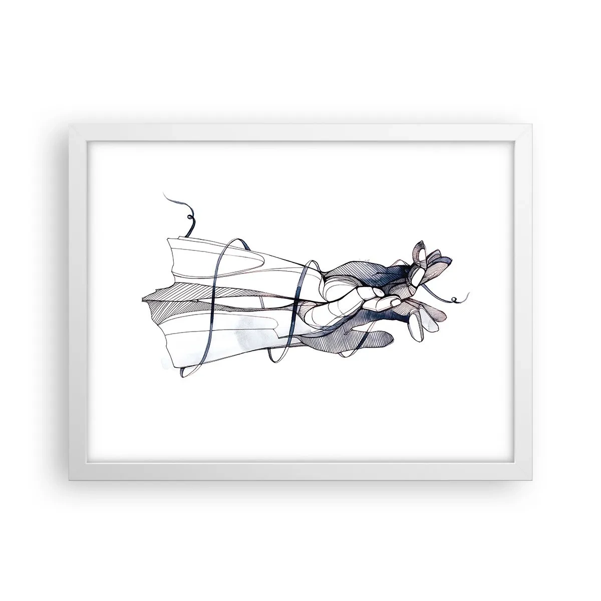 Poszter fekete keretben - Érintés tanulmányozása - 40x30 cm