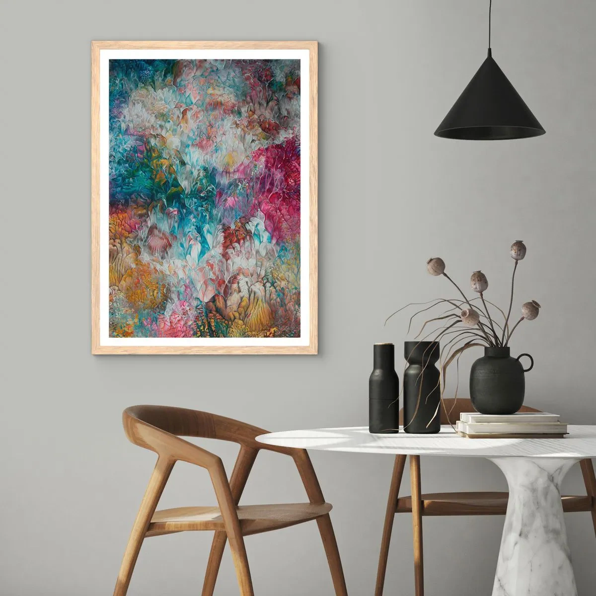 Poszter világos tölgy keretben - Teljes virágzásban - 30x40 cm