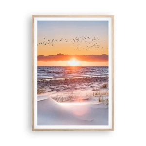 Poszter világos tölgy keretben - Vízszintes táj - 70x100 cm