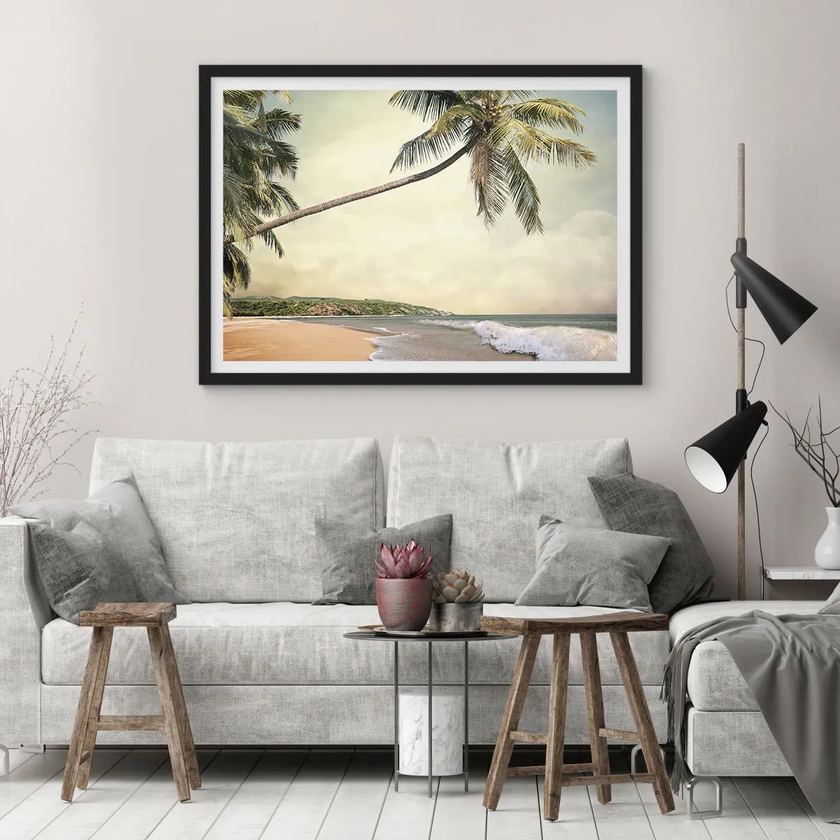 Poszter fehér keretben - Trópusi álom - 70x50 cm
