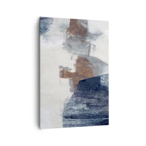 Vászonkép - Kékes barna formák - 70x100 cm