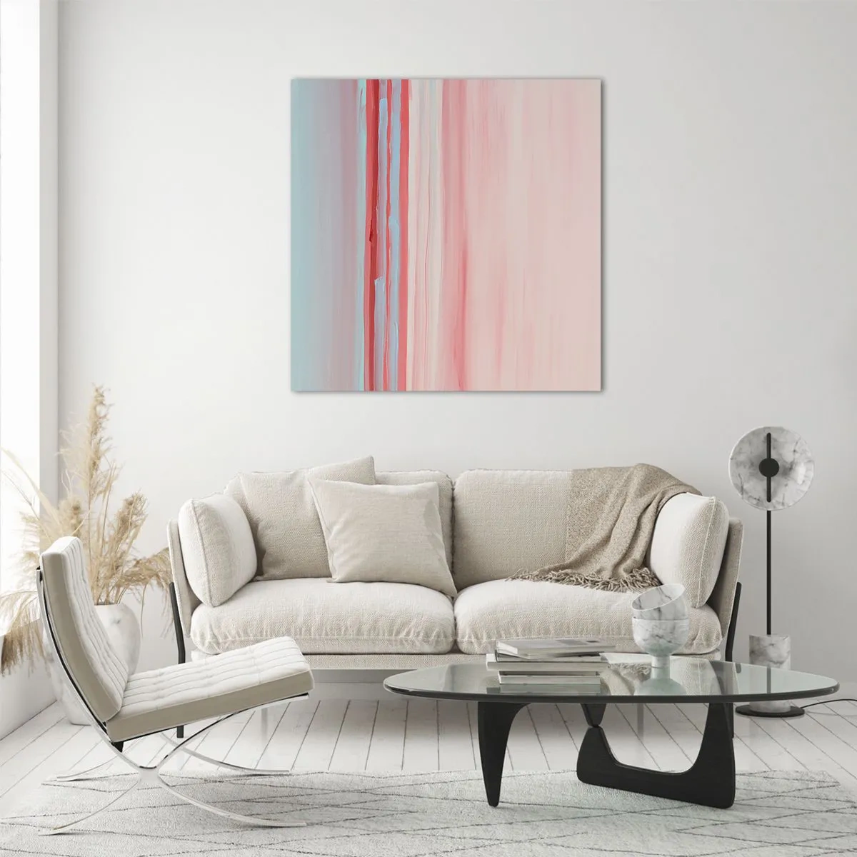 Üveg kép - Absztrakció hajnalban - 70x70 cm