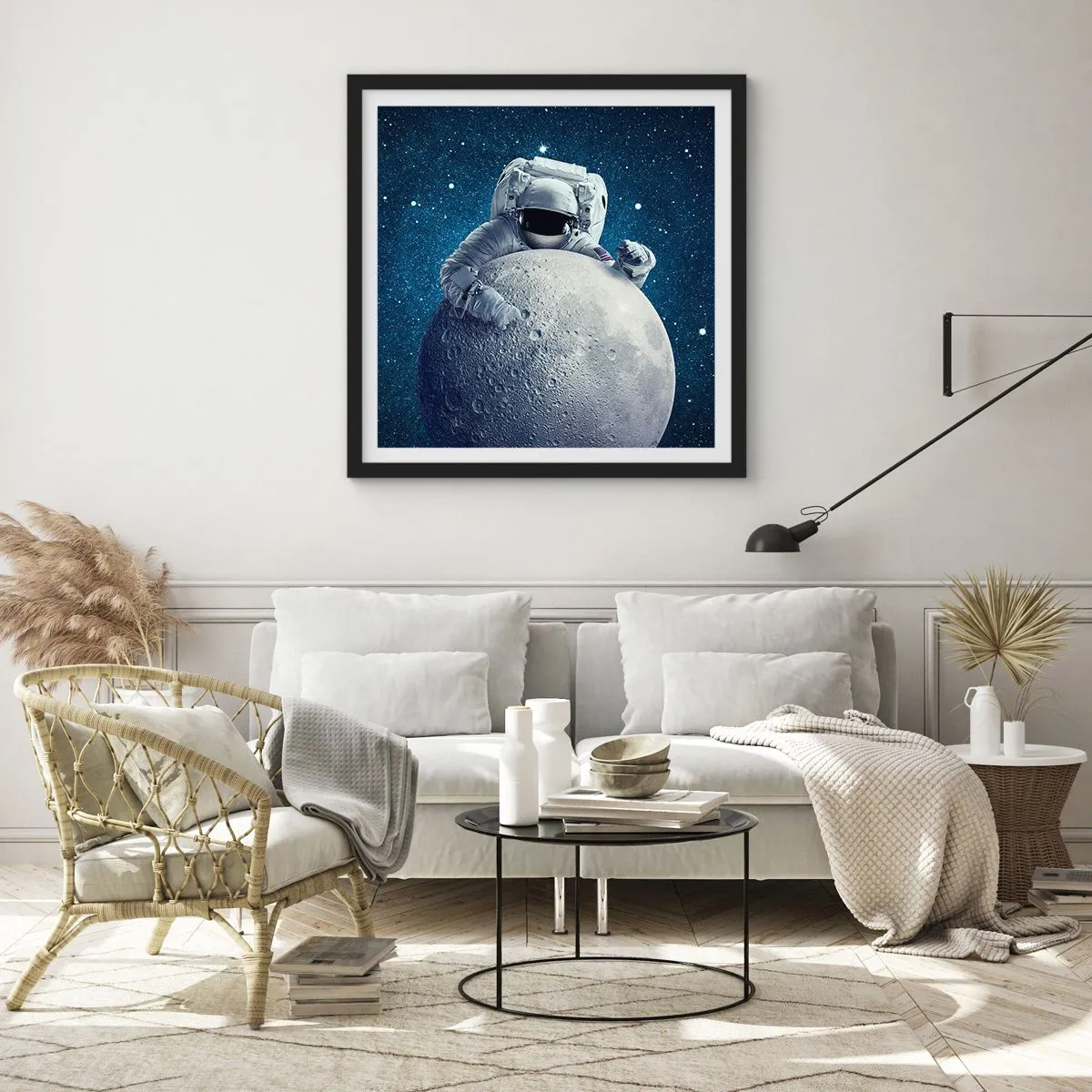 Poszter fehér keretben - Űrjoker - 40x40 cm