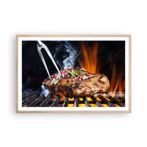 Poszter világos tölgy keretben - Lédús és illatos - 91x61 cm