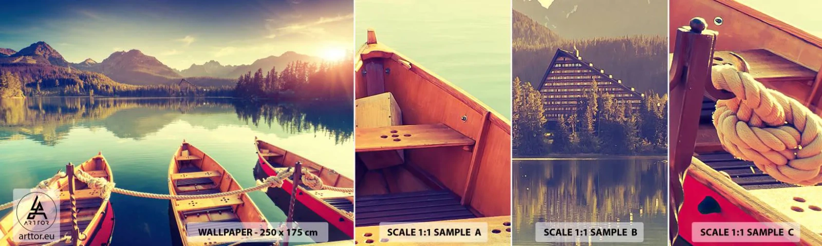 Fotótapéta Minta Öntapadós Deluxe Sticker - Élni az ő törvényei szerint - Tájkép, Hegyek, Tó - 100x30 cm