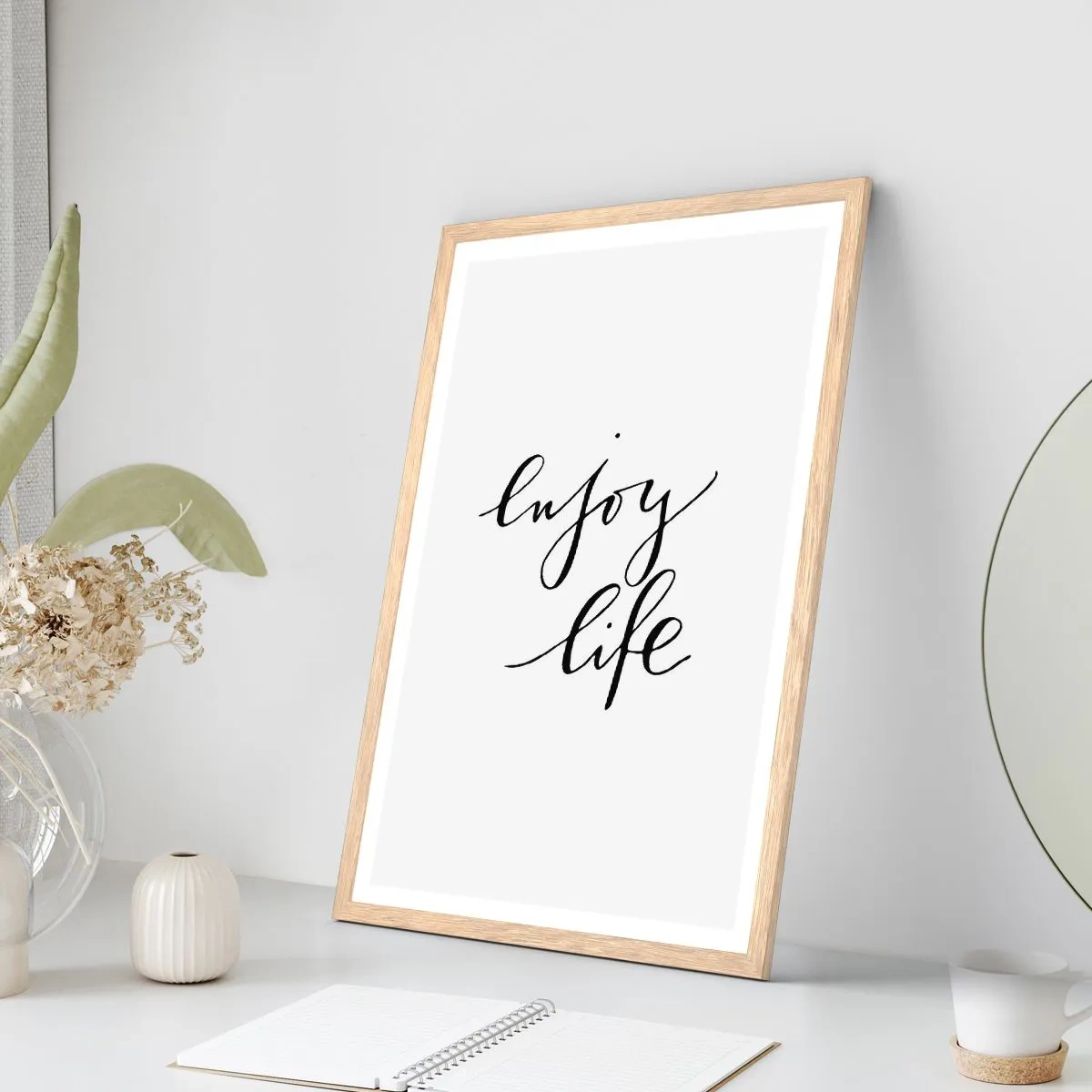 Poszter világos tölgy keretben - Se több… - 40x50 cm