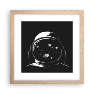 Poszter világos tölgy keretben - Szép kilátás - 30x30 cm