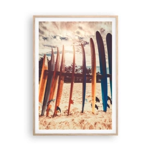 Poszter világos tölgy keretben - Jó éjszakát, holnapig - 70x100 cm