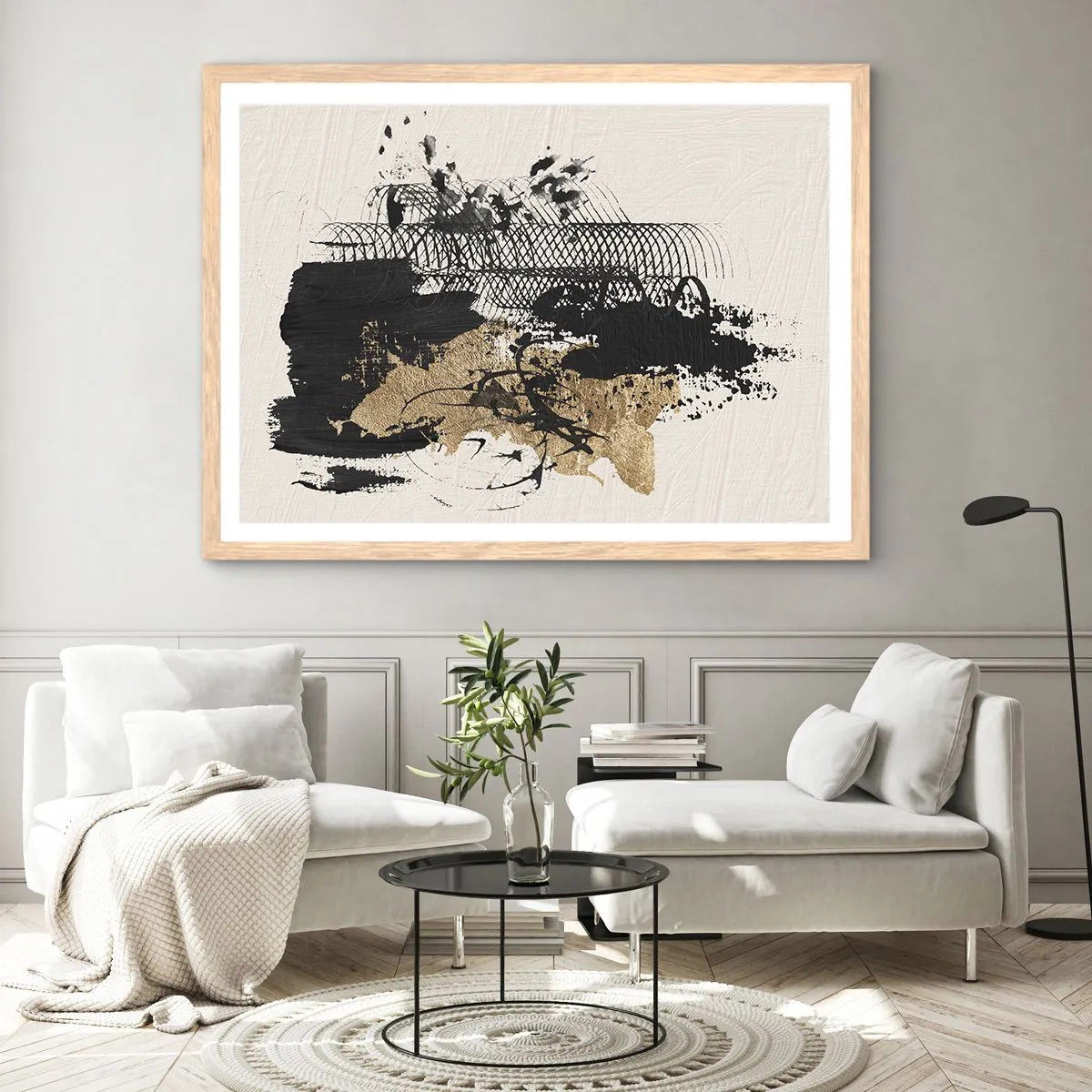 Poszter világos tölgy keretben - Szenvedélyes kompozíció - 70x50 cm