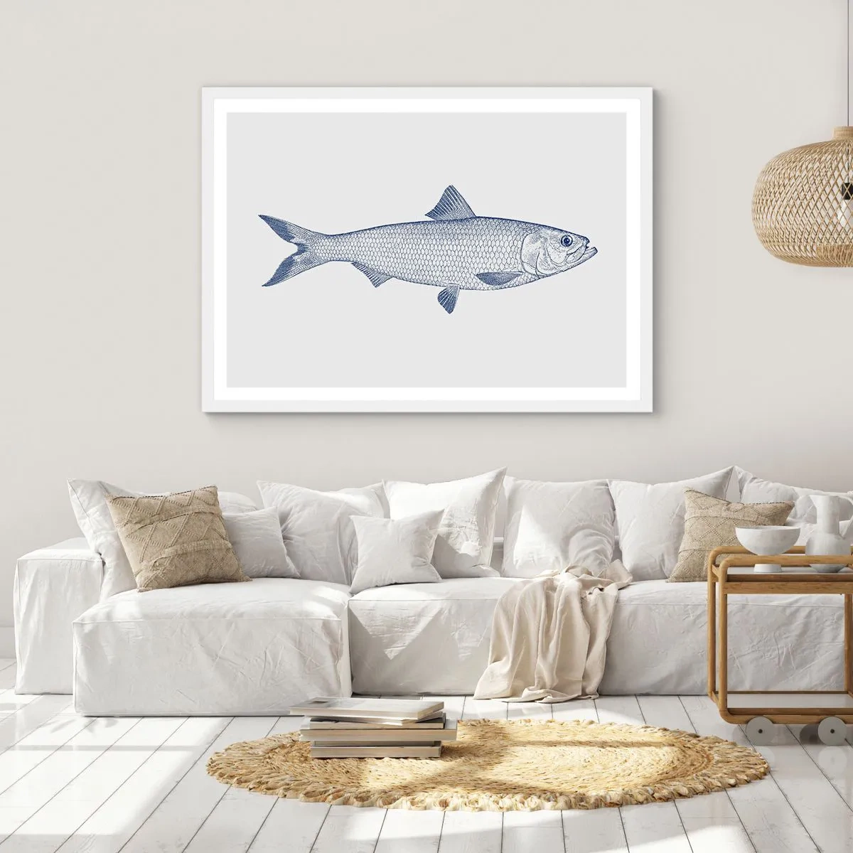 Poszter fekete keretben - Üdvözlet az északi tengerektől - 70x50 cm