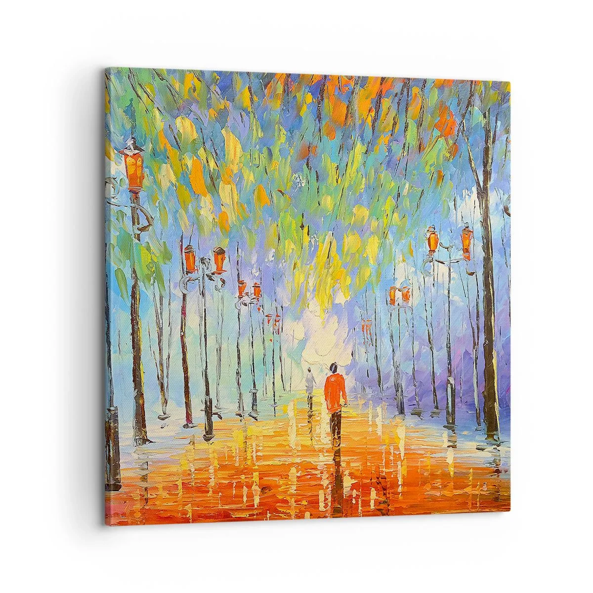 Vászonkép - Eső éjszakai dala - 60x60 cm